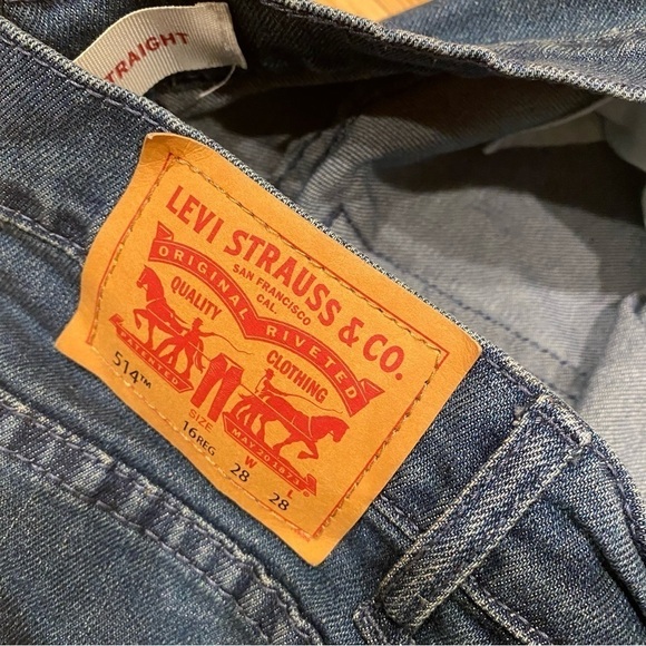 Levi’s 514 Straight, 16 Regular, 28x28, blue jeans - Picture 3 of 16